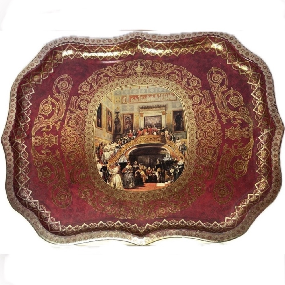 Vintage Decorative Gilded Tray The Grand Staircase The Royal Collection